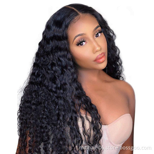 Wholesale 13x4 Deep Curly Lace Wigs Human Hair Lace Front Wigs Peruvian Virgin Hair Lace Frontal Wigs for Black Women